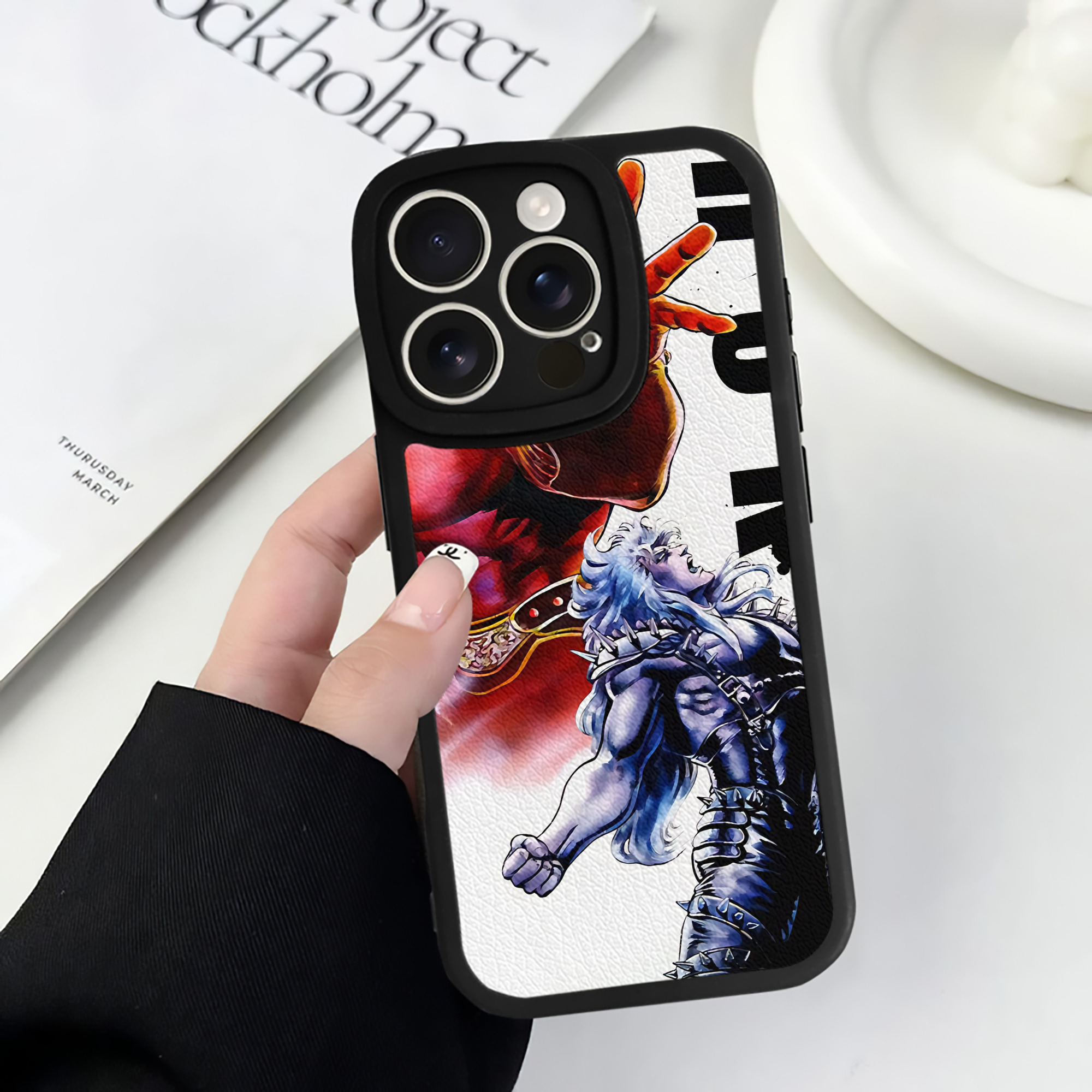 （画像用） 北斗の拳 Fist of the North Star 【iPhone 16シリーズ対応】シリコンスマホケース（レザー調） 材質：シリコン